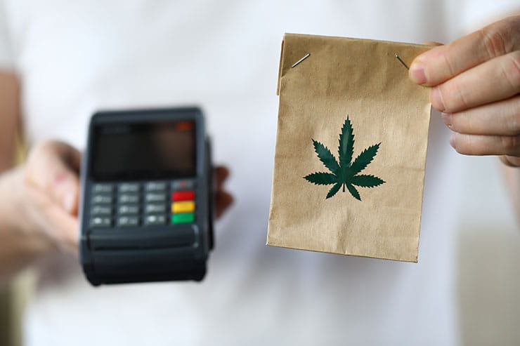 A payment transaction of legal cannabis